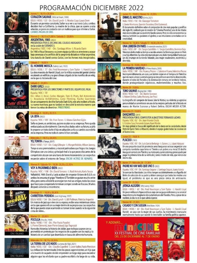 Filmoteca Albacete - Programación Cine Capitol - Albacete Guia